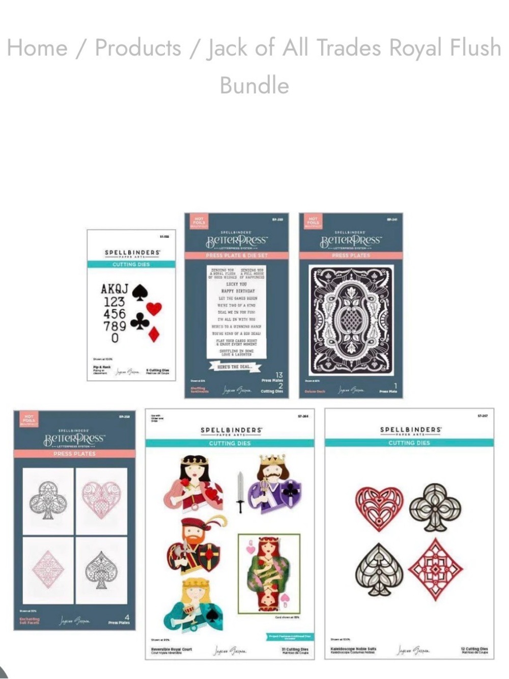 Spellbinders Jack of All Trades Royal Flush Bundle - Multi